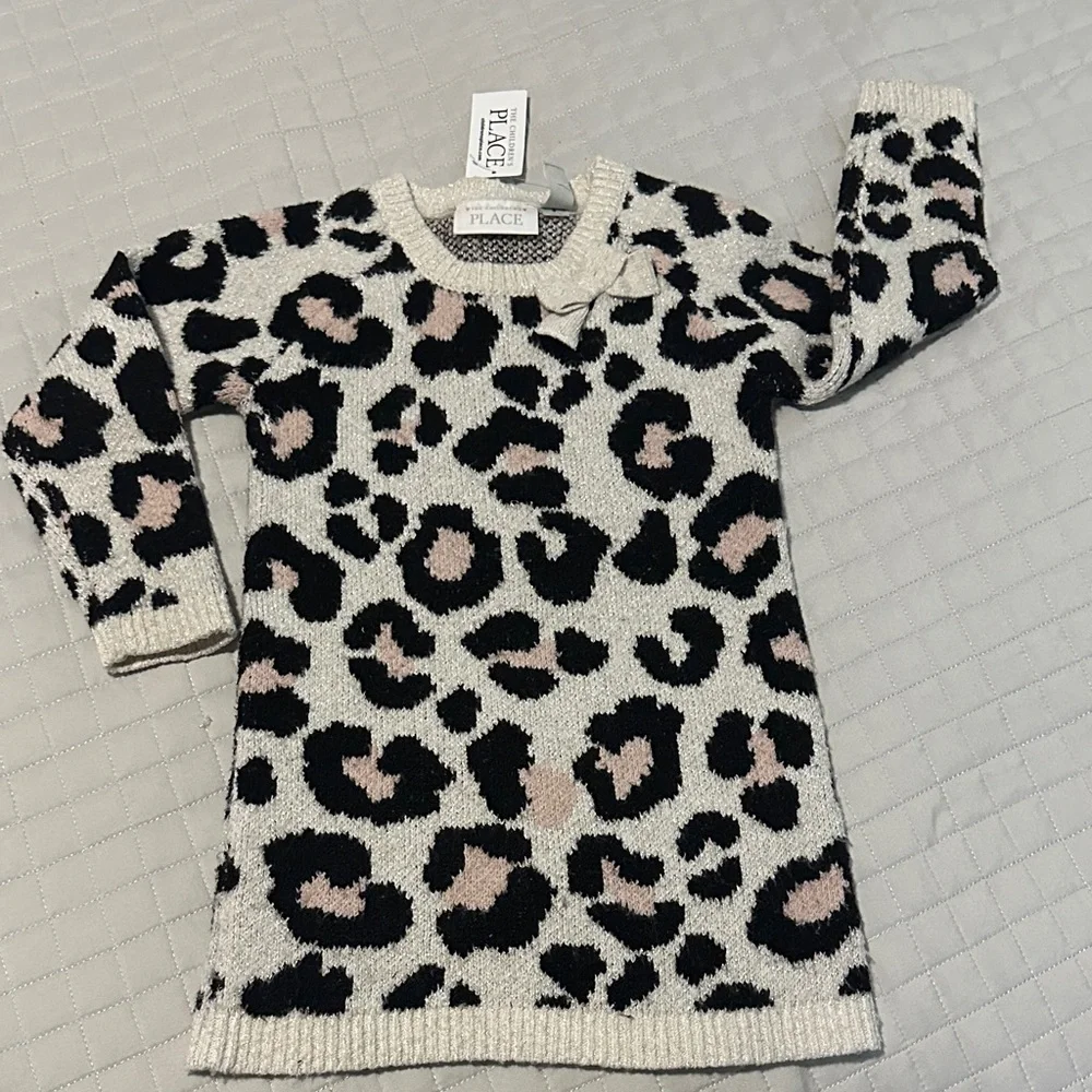 The Children's Place Leopard Print Dress - Black and Pink